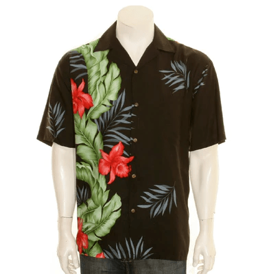 Hilo Hattie Men's Orchid Panel Aloha Shirt - Leilanis Attic