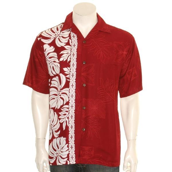 Hilo Hattie Mens “Prince Kuhio” Aloha Shirt (Burgundy/White) - Leilanis Attic