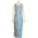 Hilo Hattie Womens “Dobby Orchid” Panel Long Dress (Light Blue) - Leilanis Attic