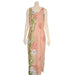 Hilo Hattie Womens “Dobby Orchid” Panel Long Dress (Light Coral) - Leilanis Attic