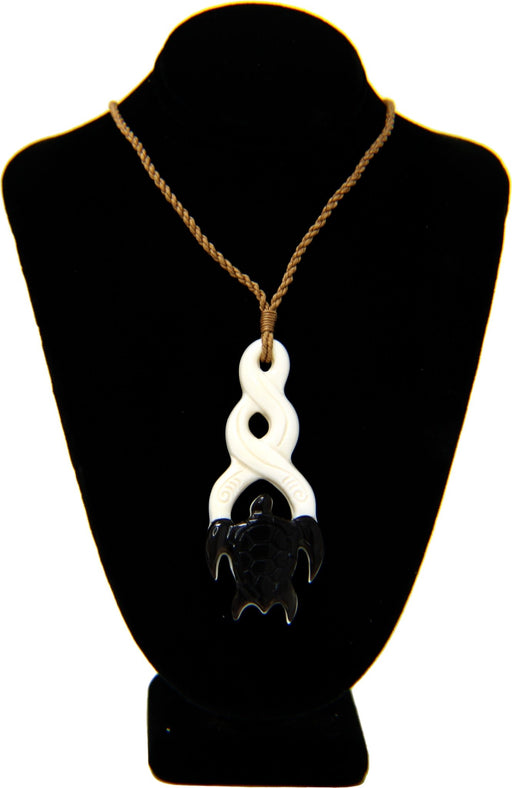 Infinity Honu Black Bone Necklace - Leilanis Attic