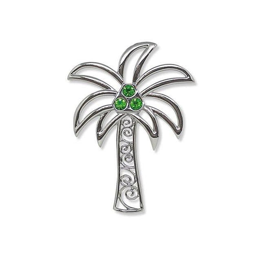Jeweled Metal Ornament, Palm Tree - Leilanis Attic