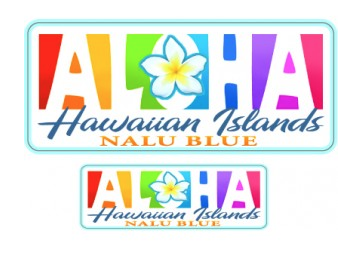 KC Hawaii Sticker Nalu Blue “Aloha Rainbow” Sticker