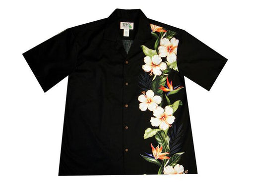 Ky's International Aloha Shirt - Mens S / Black KY's Mens Hawaiian Shirt, Hibiscus Shining