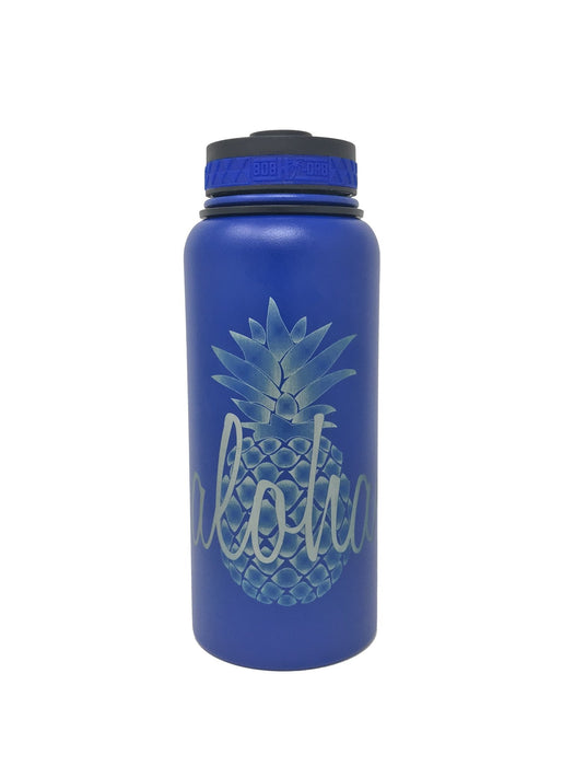Laser Engraved Aloha Pineapple Flask - Flask - Leilanis Attic