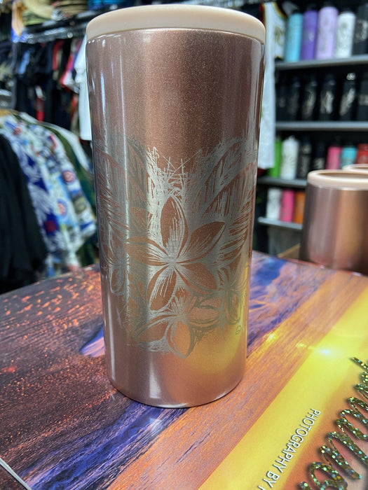 Laser Engraved Aloha Plumeria Flask - Flask - Leilanis Attic