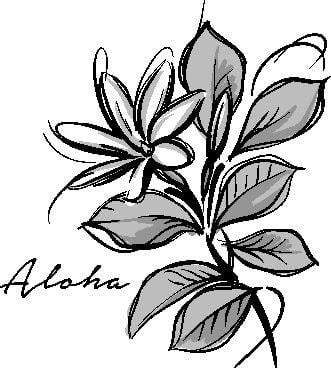 Laser Engraved Aloha Tiare Flask - Flask - Leilanis Attic