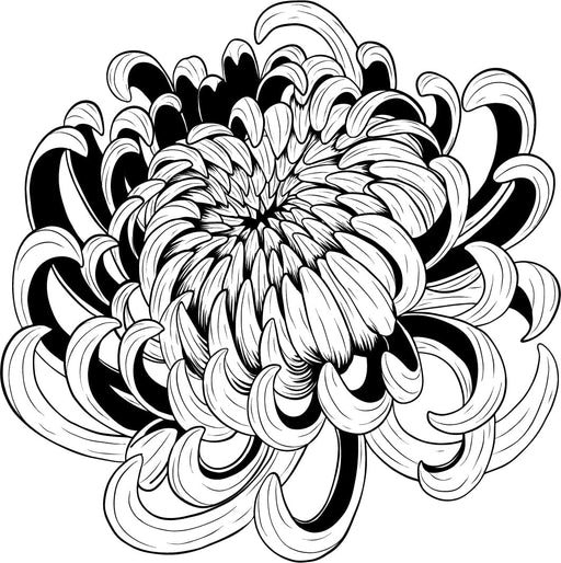 Laser Engraved Chrysanthemum Flask - Flask - Leilanis Attic