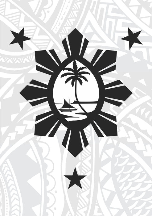 Laser Engraved Filipino Guam Sun Tribal Background Flask - Flask - Leilanis Attic