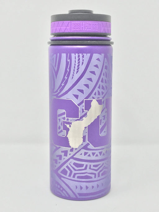 Laser Engraved GU Tribal Background Flask - Flask - Leilanis Attic