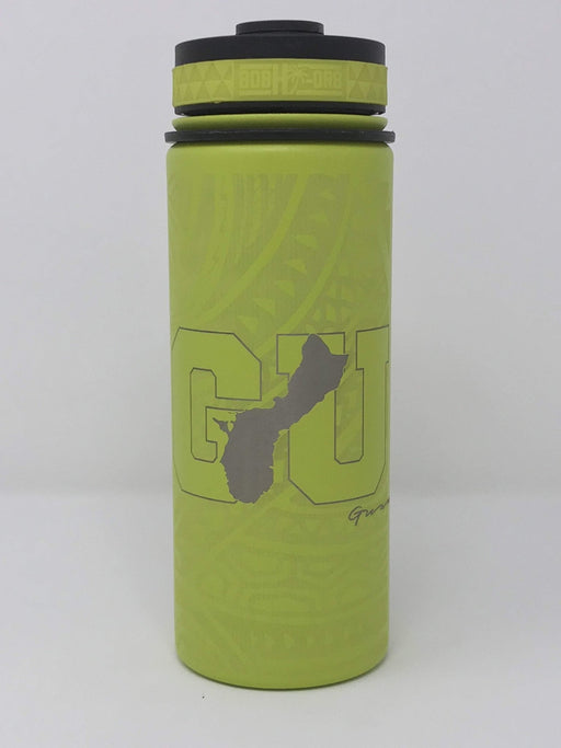 Laser Engraved GU Tribal Background Flask - Flask - Leilanis Attic