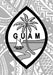 Laser Engraved Guam Seal Tribal Background Flask - Flask - Leilanis Attic