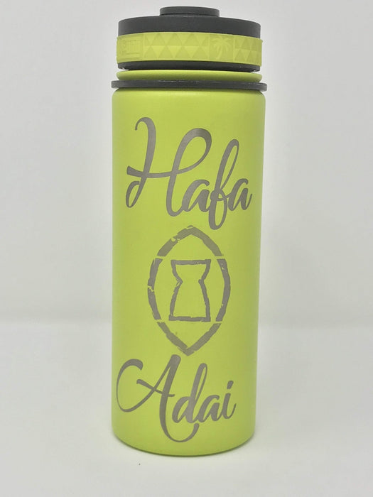 Laser Engraved Hafa Adai Latte Stone Flask - Flask - Leilanis Attic