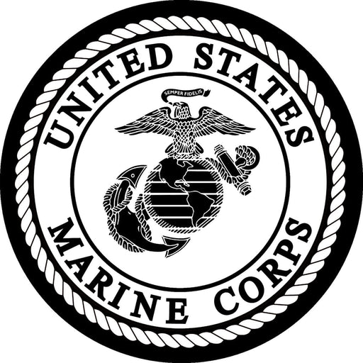 Laser Engraved Marines Seal Flask - Flask - Leilanis Attic