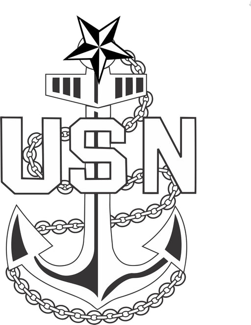 Laser Engraved Navy Senior Chief Flask - Flask - Leilanis Attic