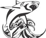 Laser Engraved Shark Swimming Flask - Flask - Leilanis Attic