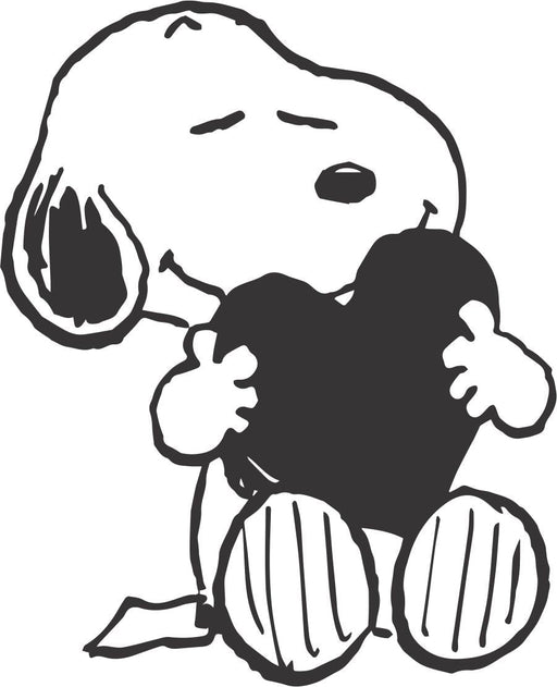 Laser Engraved Snoopy Heart Flask - Flask - Leilanis Attic