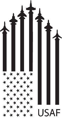 Laser Engraved USAF Jet Flag Flask - Flask - Leilanis Attic