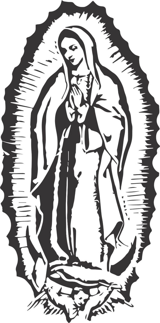 Laser Engraved Virgin Mary Flask - Flask - Leilanis Attic