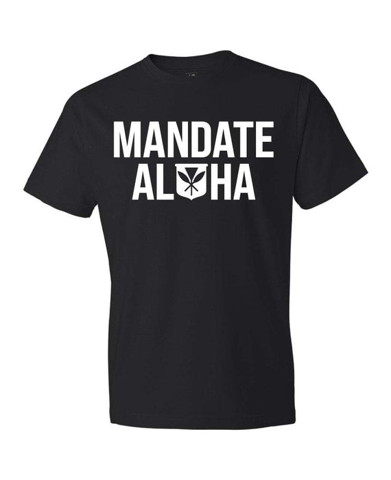 Leilanis Attic T-Shirt - Mens Mandate Aloha T-Shirt, Black, Unisex