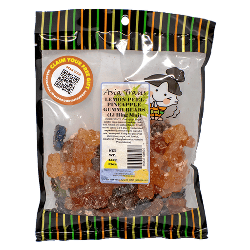 Lemon Peel Pineapple Gummi Bears w/ Li Hing Mui - Food - Leilanis Attic