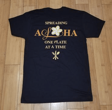 "Spreading Aloha" Mens Crew Neck Black T-Shirt - Leilanis Attic